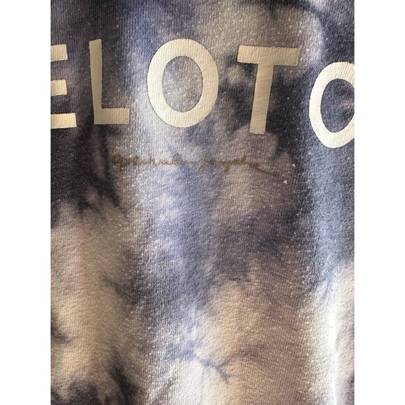 SPIRITUAL GANGSTER x PELOTON | Tie Dye Blue White Crewneck Sweatshirt Medium - Picture 5 of 7